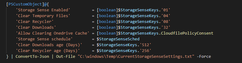 Featured image of post Monitoring with PowerShell: Monitoring Storage Sense settings