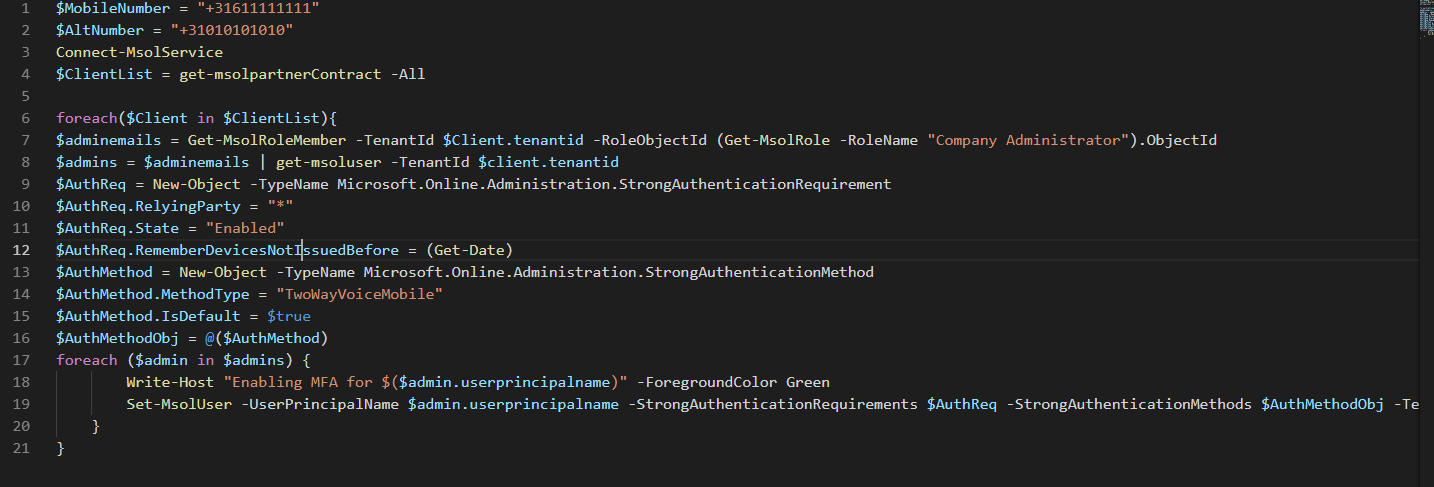 Featured image of post Deploy MFA to all Administrator accounts in all (Partner) tenants