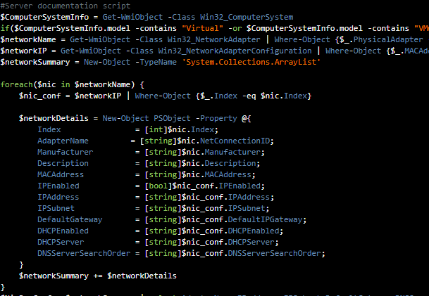 Featured image of post Documenting with PowerShell: Chapter 1 &#8211; Server overview page