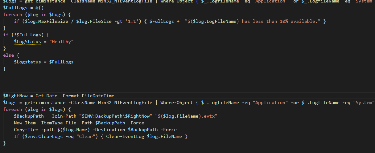 Featured image of post Monitoring with PowerShell: Monitoring Event log size