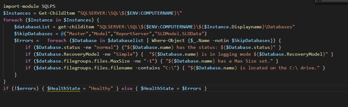 Featured image of post Monitoring with PowerShell: Monitoring SQL server health