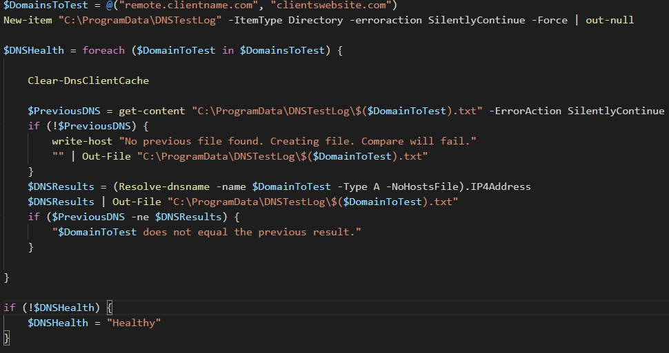 Featured image of post Monitoring with PowerShell: Monitoring DNS record changes