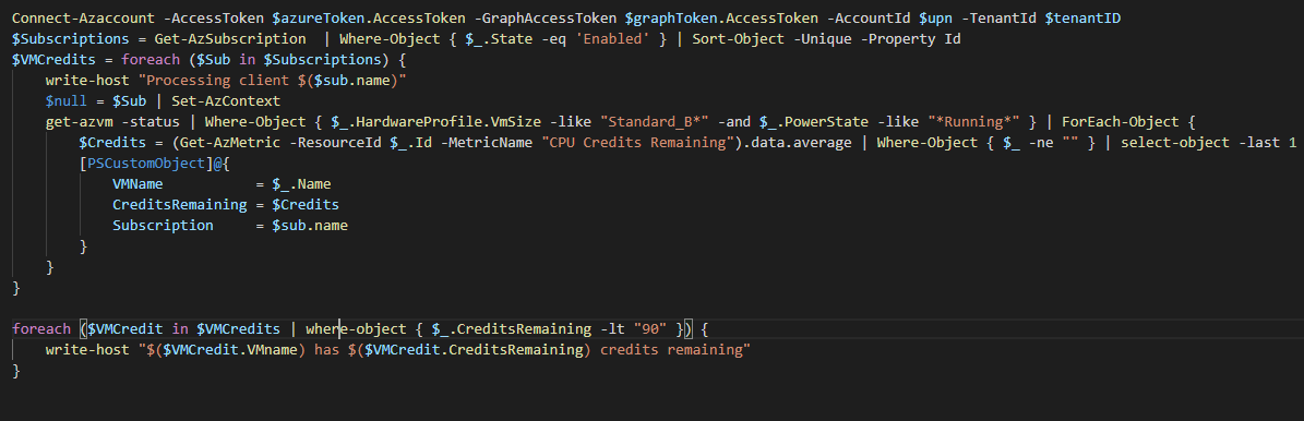 Featured image of post Monitoring with PowerShell: Monitoring B-Series VM credits