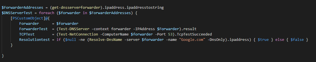 Featured image of post Monitoring with PowerShell: Monitoring DNS forwarders