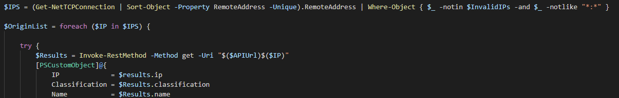 Featured image of post Monitoring with PowerShell: Greynoise community IP reputation