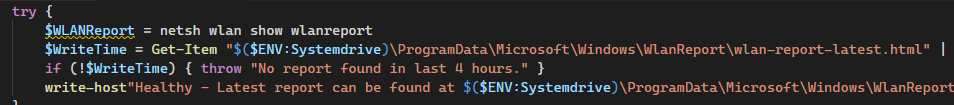 Featured image of post Monitoring with PowerShell: Monitoring WLAN reports